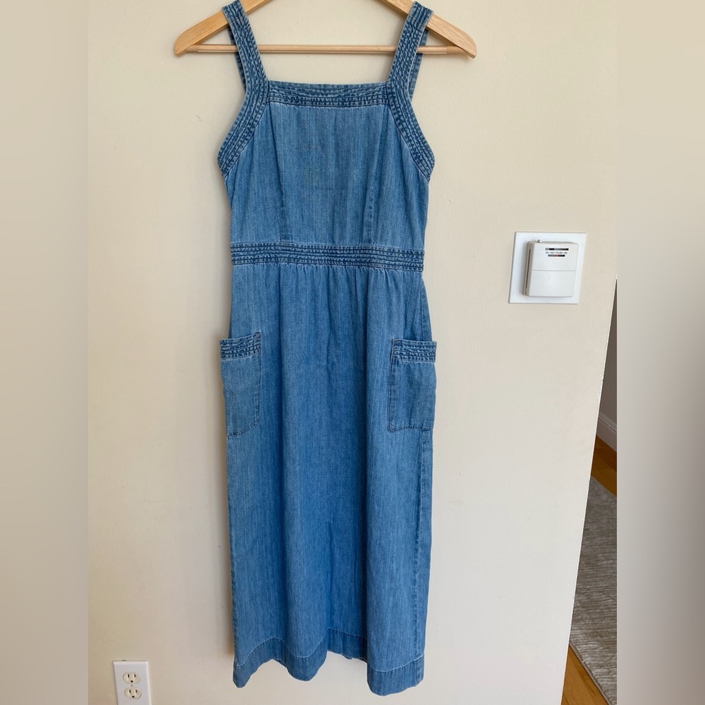 Madewell Denim Apron Midi Dress